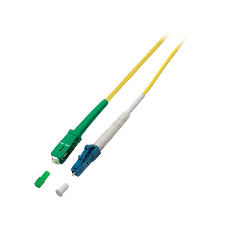 Fiber optic patch cord, LCUpc-LCapc, Singlemode 9/125, simplex, 2m